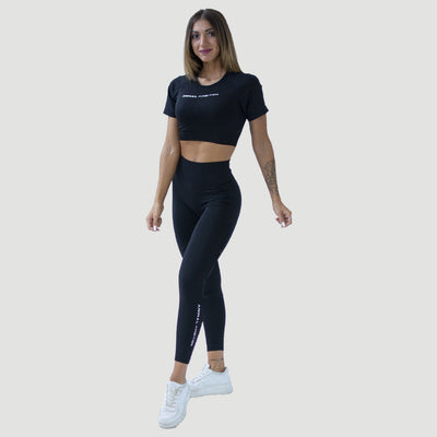 ESPERIA PROMO TOP MANICA CORTA+LEGGINGS BLACK